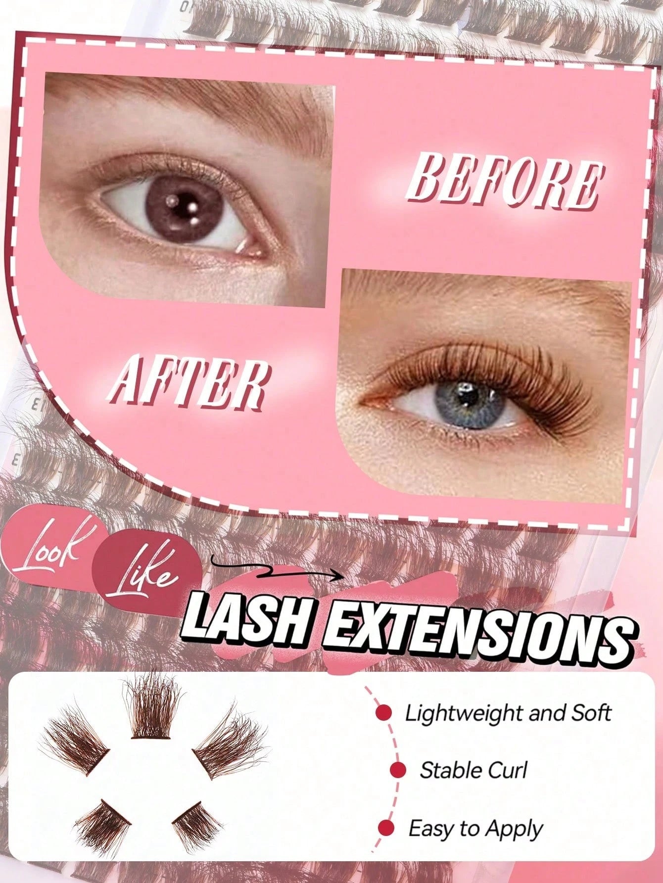 144 Clusters Eyelashes, Cross-Shaped Segmented And Dense DIY False Eyelashes, Eyelash Clusters, Single Eyelashes, Eyelashes, False Eyelashes