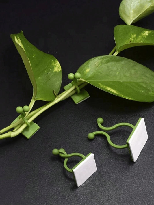 15pcs/30pcs/50pcs Climbing Plant Wall Clips, Plant Wall Clips, Plant Climbing Support Clips, Plant Hooks, Vine Plant Clips, Money Tree Clips, Wall Plant Support Clips, Green Tree Fixing Vine Fixing Cl