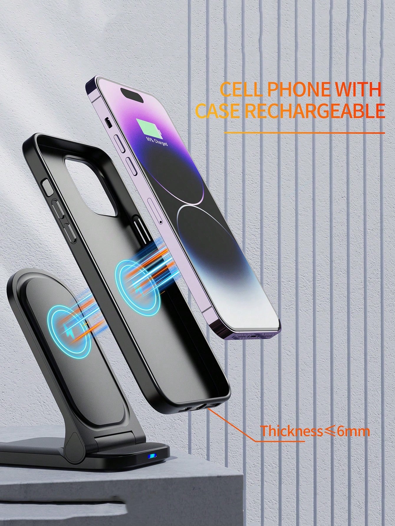 15w Folding Stand Two-In-One Wireless Charging, Suitable For Qi Mobile Phone Charging With Wireless Charging Function, Iphone8/X/11/12/13/14/15 Series Wireless Chargers Suitable For Office, Dorm, And