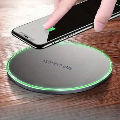 15W Max Wireless Charger Pad, Compatible With IPhone 17/16/15/14/13/12/SE/11/11 Pro/XS Max/XR/X/8, Galaxy S23/S22/Note, Pixel/G8 7, Fast Wireless Charging