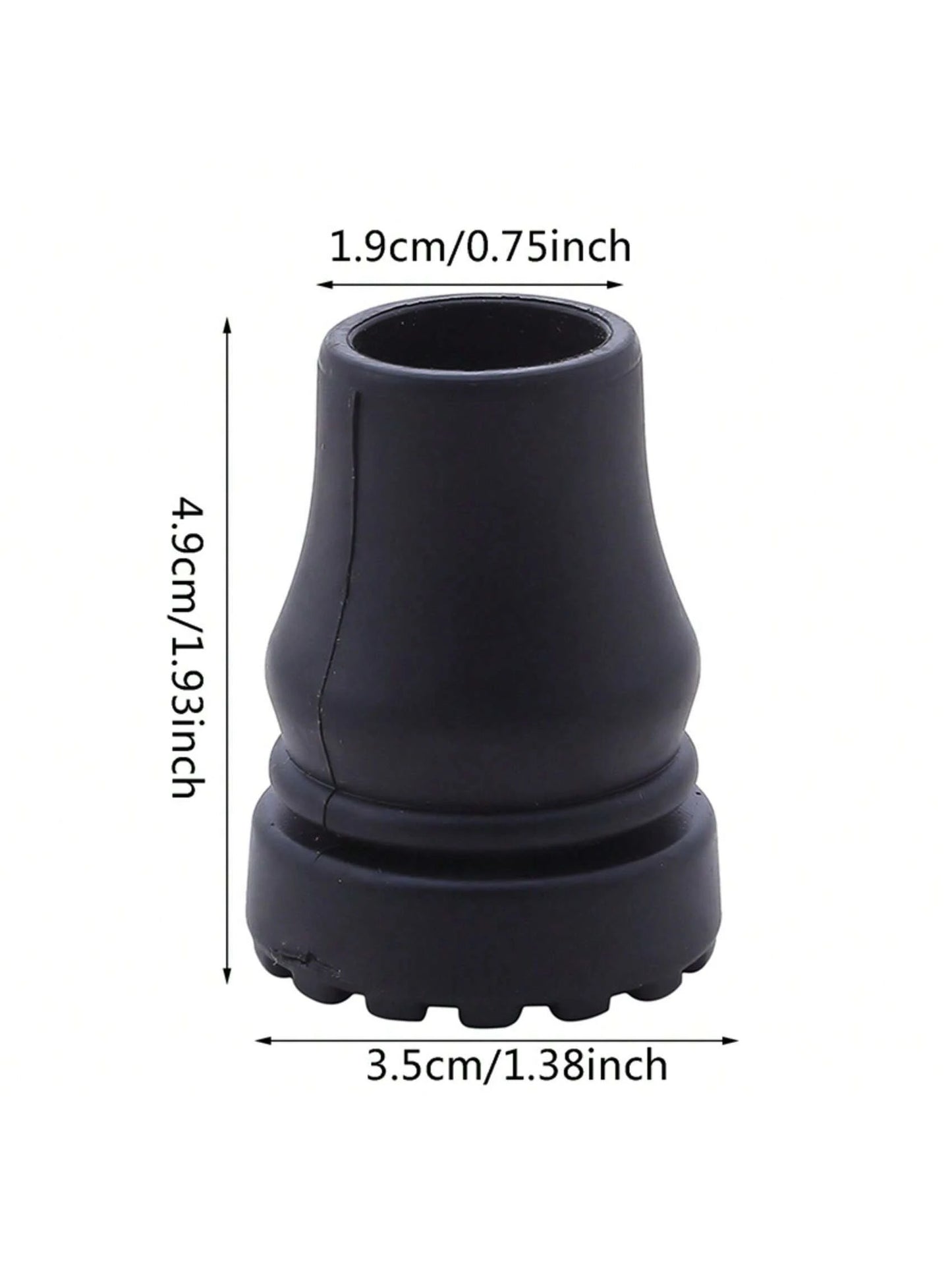 16mm, 19mm, 22mm Anti-Slip Rubber Tip Caps, Suitable For Canes, Walking Sticks, Crutch Tips, Deck Protectors, Hiking & Trekking Poles, With Strap
