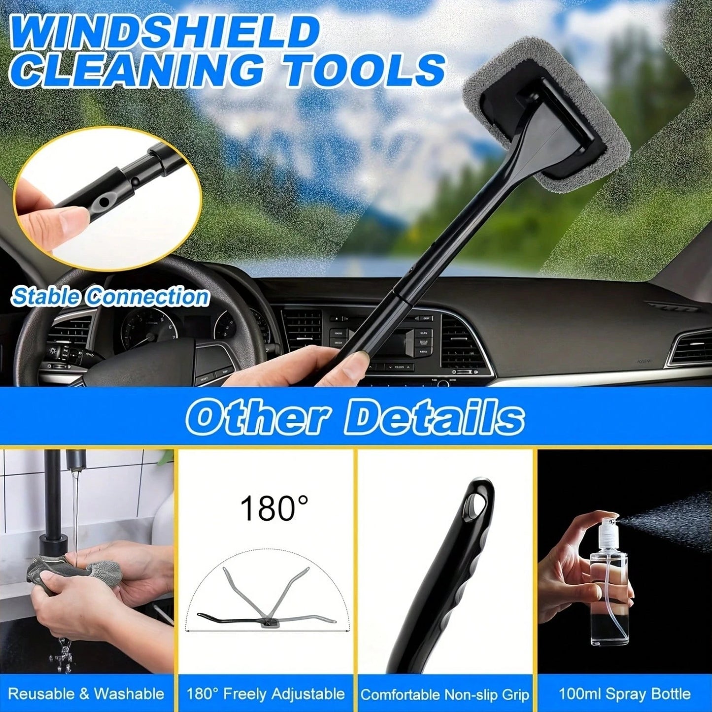 19-Piece Purple Car Maintenance Tool Set, High-Power Handheld Dust Remover, Cleaning And Car Wash Kit, Interior Car Cleaning Combo.
