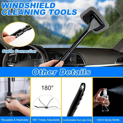 19-Piece Purple Car Maintenance Tool Set, High-Power Handheld Dust Remover, Cleaning And Car Wash Kit, Interior Car Cleaning Combo.