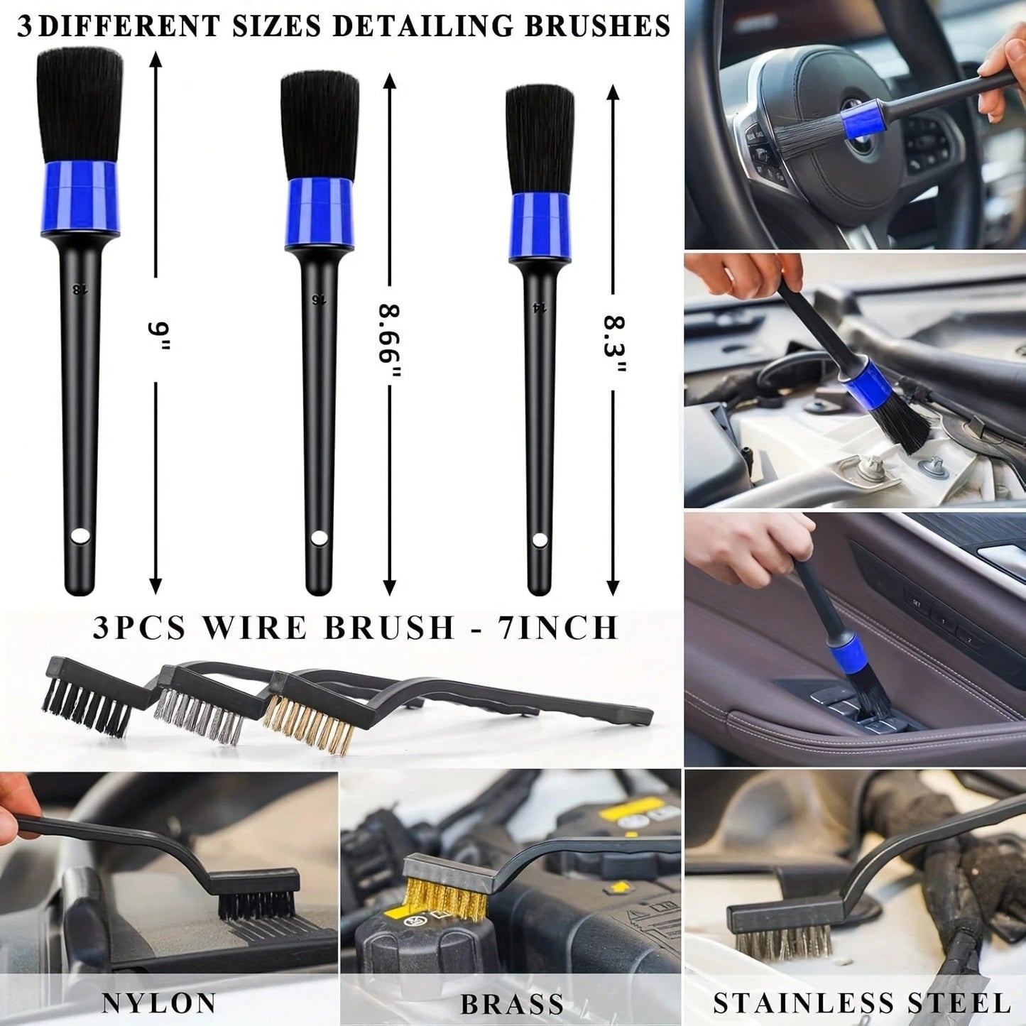 19-Piece Purple Car Maintenance Tool Set, High-Power Handheld Dust Remover, Cleaning And Car Wash Kit, Interior Car Cleaning Combo.