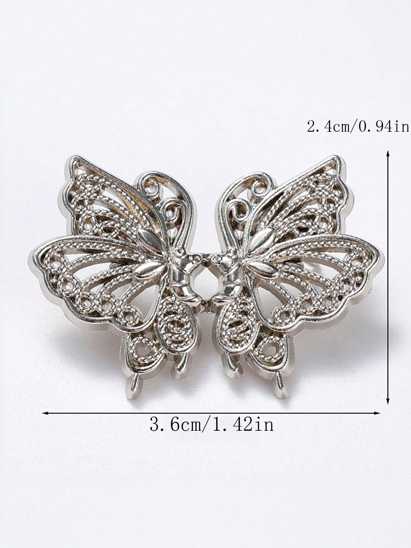 1pair Adjustable Butterfly Waistband Button, Detachable And Seamless, Ideal For Altering Waist Size On Jeans, No Need For Sewing Or Nailing – Waist Slimming Tool
