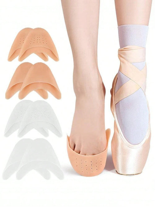 1Pair Silicone Ballet Toe Pads, Toe Protector For High Heels, Anti-Friction Toe &Forefoot Cushion Insoles