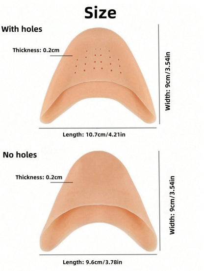 1Pair Silicone Ballet Toe Pads, Toe Protector For High Heels, Anti-Friction Toe &Forefoot Cushion Insoles