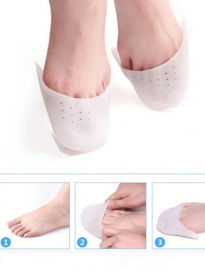 1Pair Silicone Ballet Toe Pads, Toe Protector For High Heels, Anti-Friction Toe &Forefoot Cushion Insoles