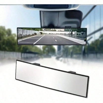 1pc 11.81 Inch Panoramic Convex Rearview Mirror, Built-In Clip-On Wide Angle Rearview Mirror, Effectively Reduces Blind Spots, Increases Driving Visibility