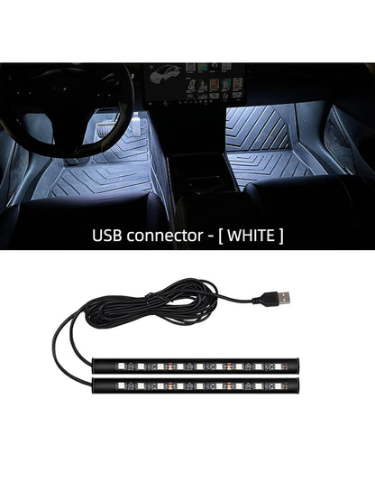1pc 2 In 1 USB Car Decorative Ambient Light