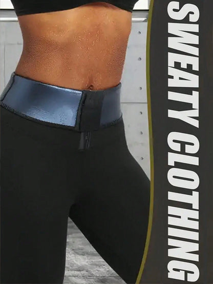 1pc 2025 Autumn & Winter Women High Waist Sports Pants, Butt Lifting Sauna Shaping Pants, Women Sportswear Spring Fall