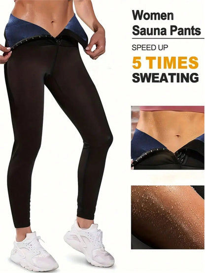 1pc 2025 Autumn & Winter Women High Waist Sports Pants, Butt Lifting Sauna Shaping Pants, Women Sportswear Spring Fall