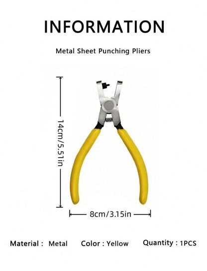 1pc 2mm Universal Handheld Watch Band Pliers, Belt Hole Punch Tool, Hole Punch Eyelet Tool, Tag Punching Machine, Strap Hole Puncher Back To School