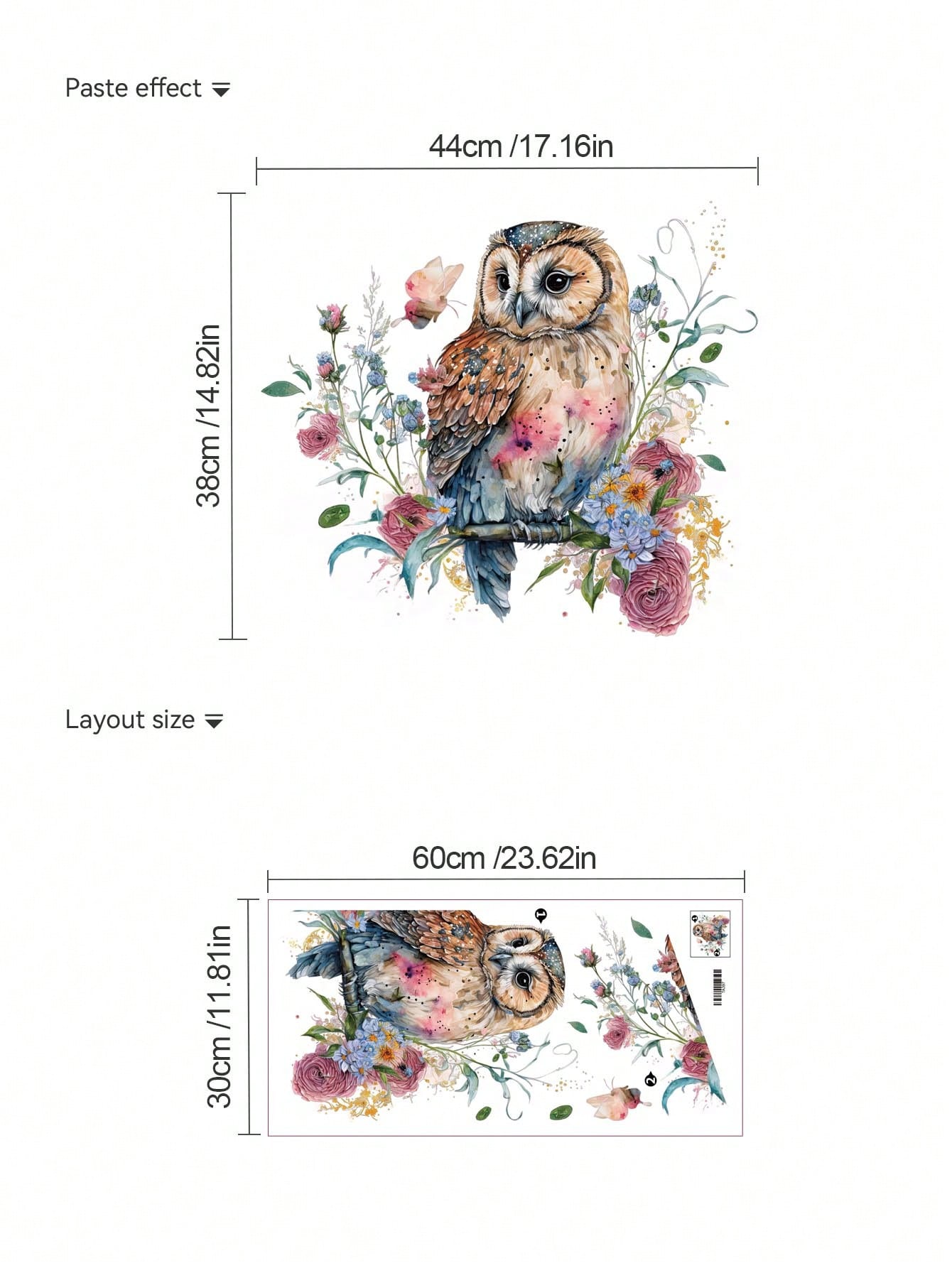 1pc/2pcs/3pcs, Children's Room Cartoon Decorative Wall Stickers, Autumn Maple Tree With Small Animals, Flowers, Owl, Bear, Fox, Hedgehog, Girl Riding Bike Under Blue Tree, Green Cartoon Big Tree, PVC