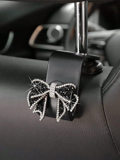 1pc/2pcs Car Seat Back Bowknot Hanging Hook, Multifunctional Storage Backrest Hook