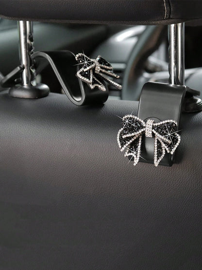 1pc/2pcs Car Seat Back Bowknot Hanging Hook, Multifunctional Storage Backrest Hook