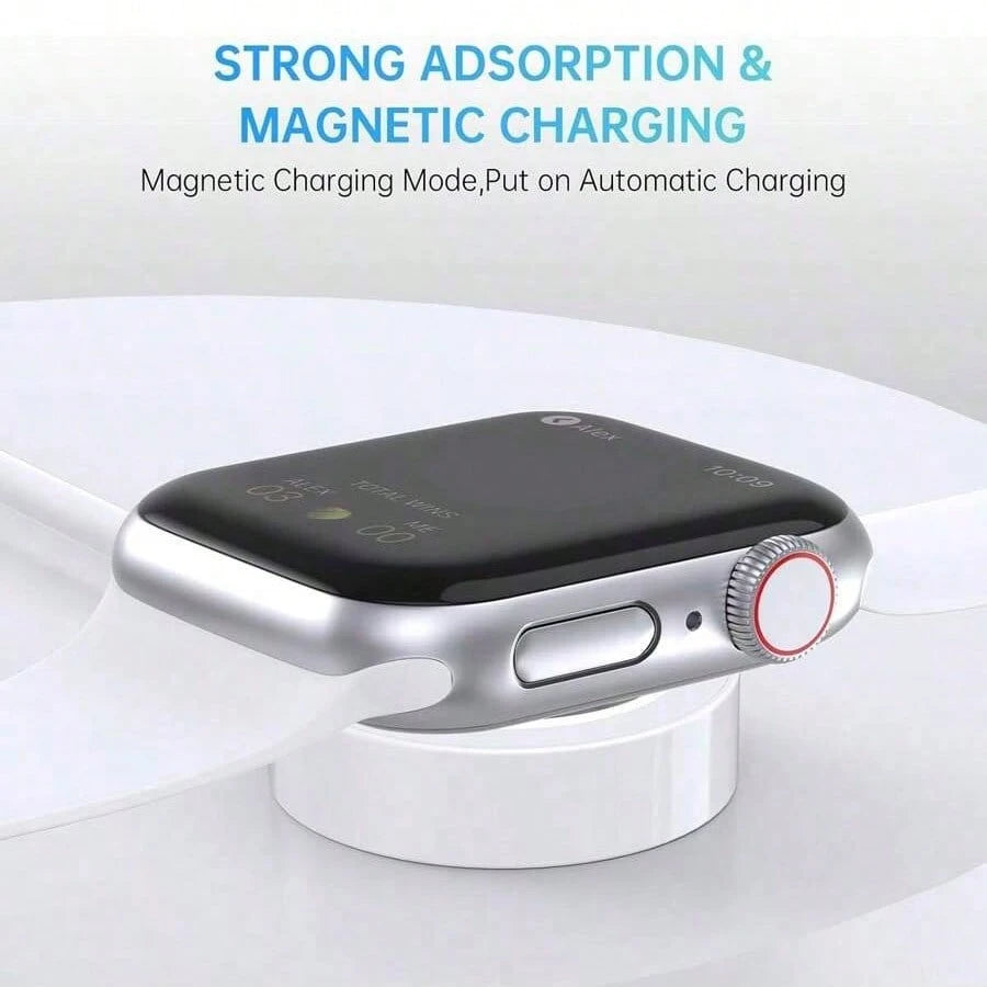 1pc 3.3ft/100cm USB-C Magnetic Wireless Charger Compatible With Apple Watch Series Ultra/Ultra2/9/8/7/SE/6/5/4/3/2/1, Portable And Efficient Charging Cable Suitable For Office, Dorm, And Home