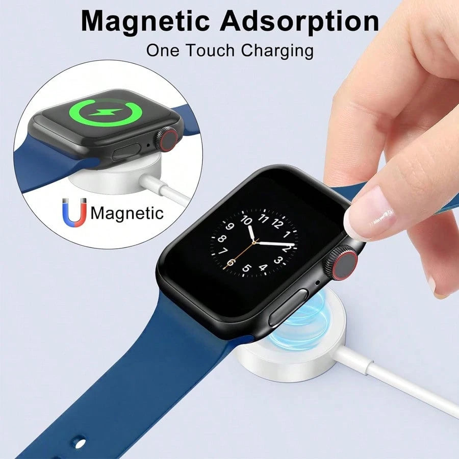 1pc 3.3ft/100cm USB-C Magnetic Wireless Charger Compatible With Apple Watch Series Ultra/Ultra2/9/8/7/SE/6/5/4/3/2/1, Portable And Efficient Charging Cable Suitable For Office, Dorm, And Home