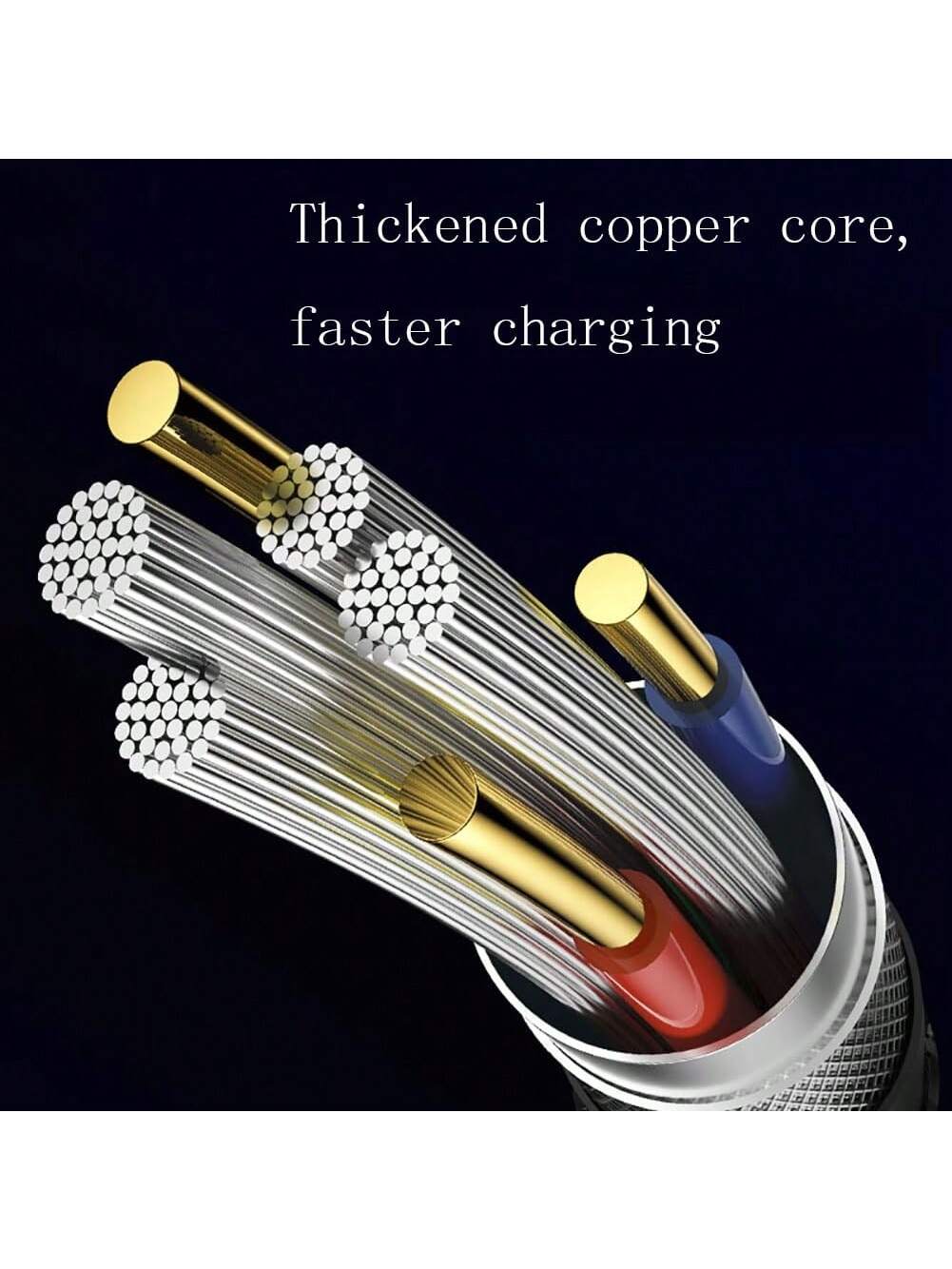1pc 3-In-1 Multi-USB Universal Flowing LED Light Phone Car Charging Cable Compatible With IPhone 17/16/15/14/13/12/11/XS/XR/8/7/6/ S25/S24 Ultra/S24/S23 Ultra/S23/S22/S21// All Series High-Efficiency