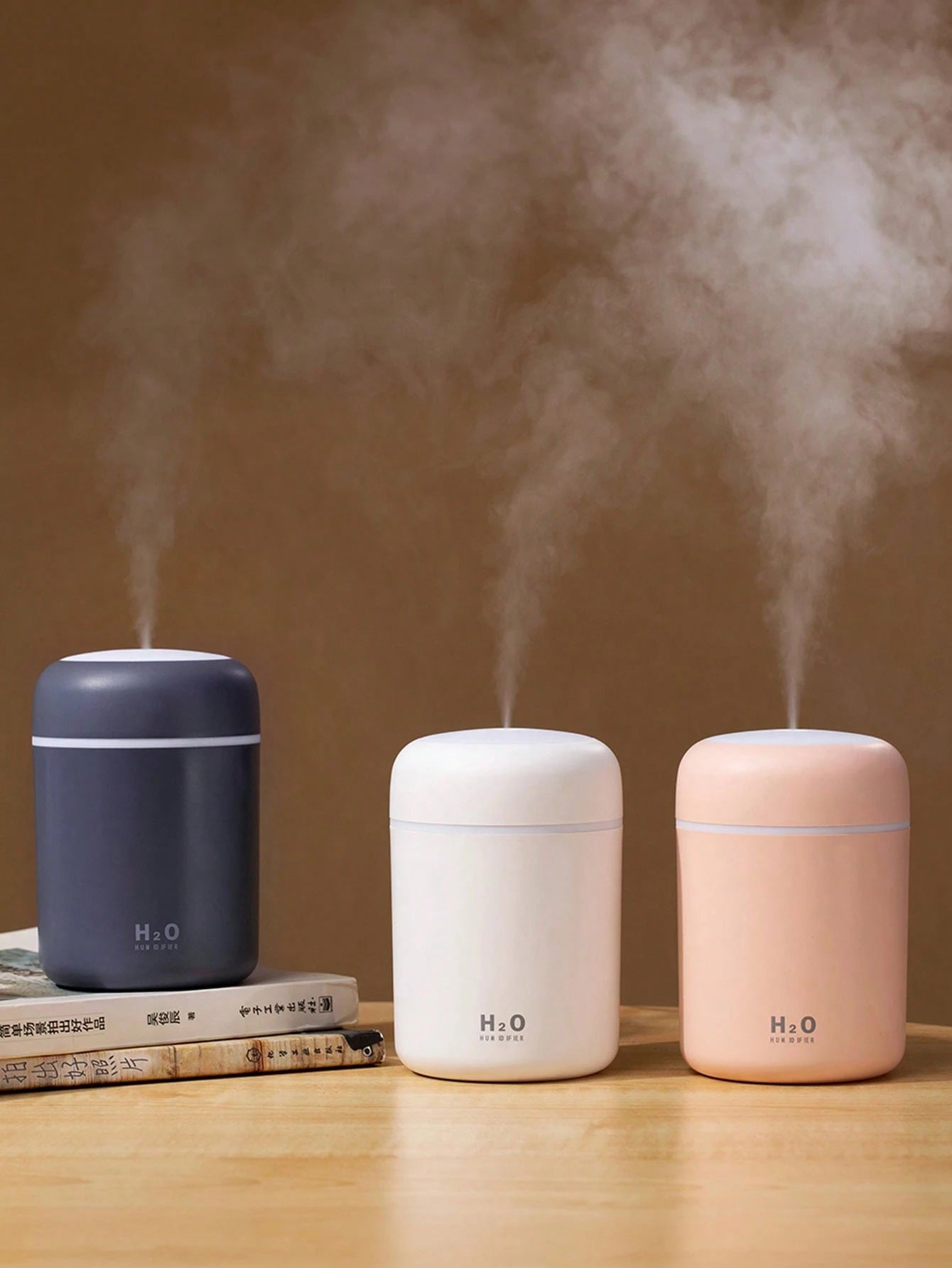 1pc 300ml Colorful Humidifier, USB Powered, With Cool Mist And Bright Ambient Light, 2 Working Modes, Auto Shut-Off, Quiet Mist, Electric Air Humidifier, Bedroom Decor Gift, Home Air Freshener, Suitab