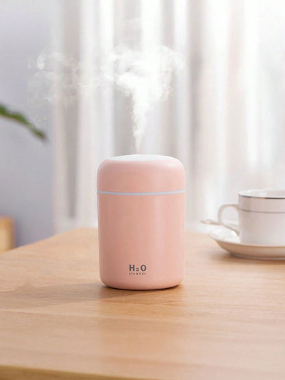 1pc 300ml Colorful Humidifier, USB Powered, With Cool Mist And Bright Ambient Light, 2 Working Modes, Auto Shut-Off, Quiet Mist, Electric Air Humidifier, Bedroom Decor Gift, Home Air Freshener, Suitab
