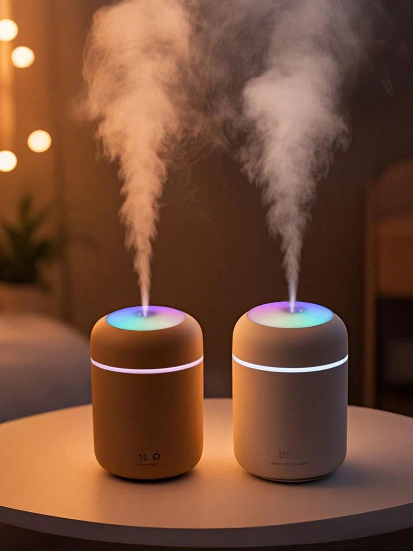 1pc 300ml Colorful Humidifier, USB Powered, With Cool Mist And Bright Ambient Light, 2 Working Modes, Auto Shut-Off, Quiet Mist, Electric Air Humidifier, Bedroom Decor Gift, Home Air Freshener, Suitab