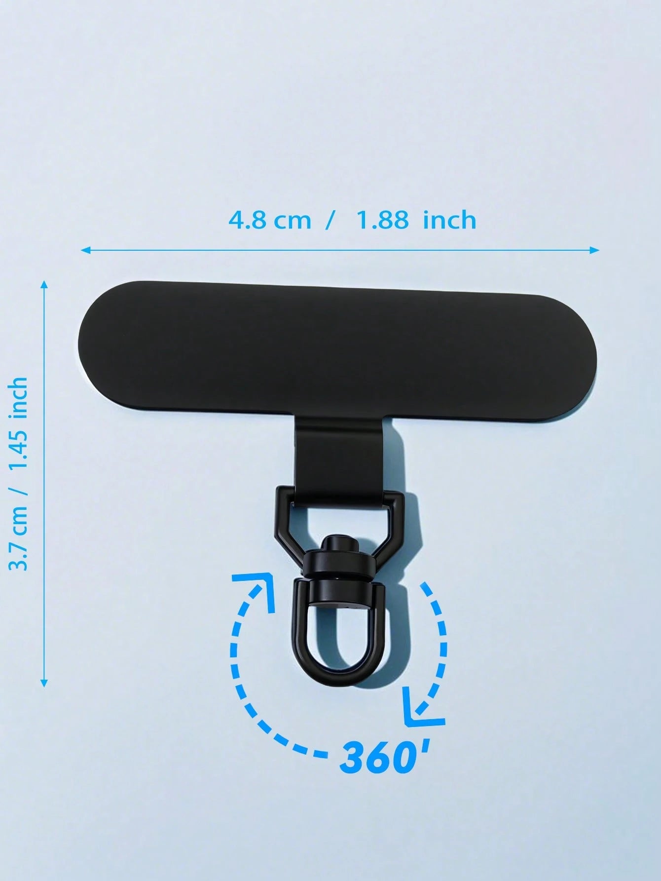 1pc 360° Rotatable Stainless Steel Phone Lanyard Connector, Ultra-Thin Metal Clip Suitable For Phone Cases, Phones And Phone Accessories