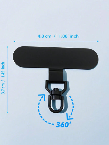 1pc 360° Rotatable Stainless Steel Phone Lanyard Connector, Ultra-Thin Metal Clip Suitable For Phone Cases, Phones And Phone Accessories