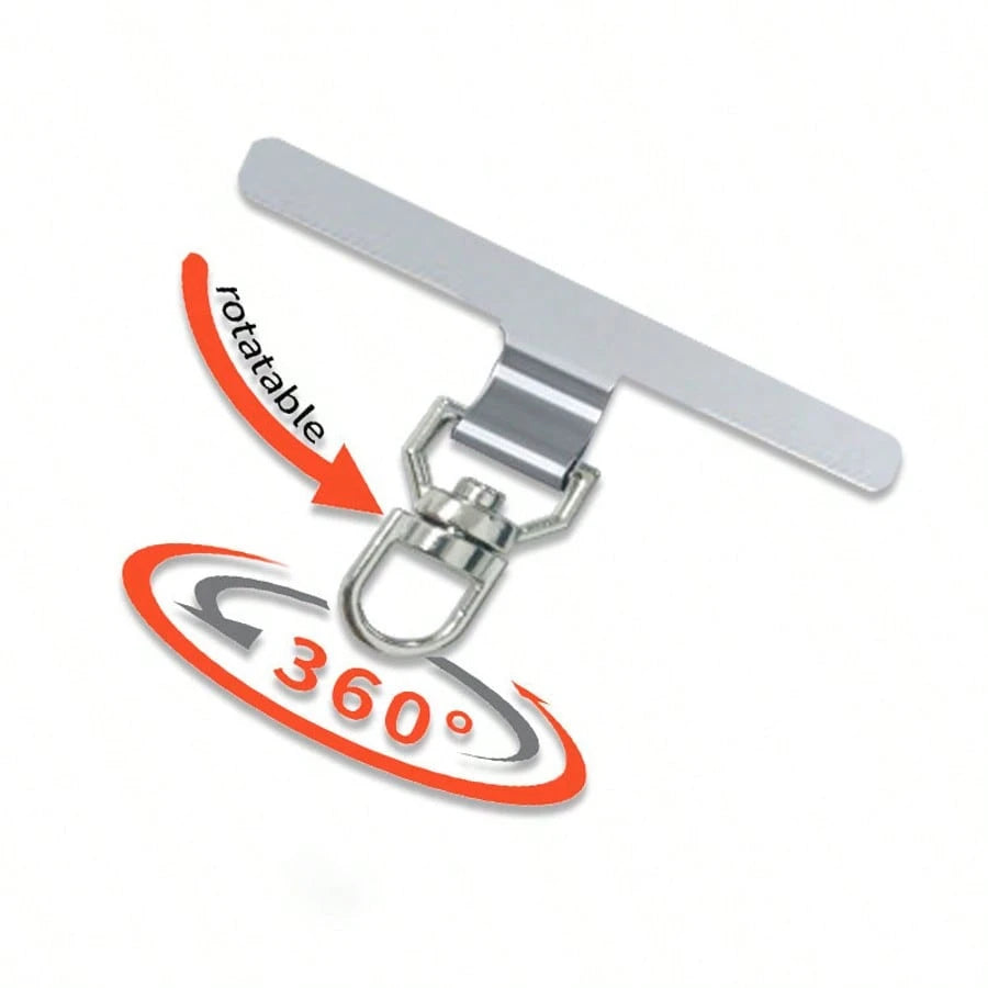 1pc 360° Rotatable Stainless Steel Phone Lanyard Connector, Ultra-Thin Metal Clip Suitable For Phone Cases, Phones And Phone Accessories