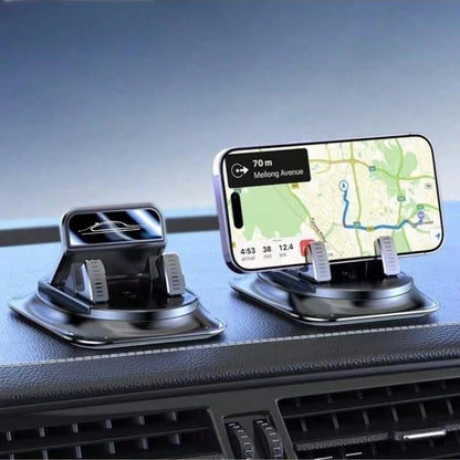 1pc 360° Rotating Car Phone Holder, Made Of ABS With Silicone Anti-Slip Pad, Compatible With Dashboard, Suitable For Car, Office, Home Use, Dashboard Rotating Navigation Phone Holder, Rotating Bracket