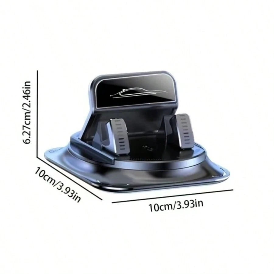 1pc 360° Rotating Car Phone Holder, Made Of ABS With Silicone Anti-Slip Pad, Compatible With Dashboard, Suitable For Car, Office, Home Use, Dashboard Rotating Navigation Phone Holder, Rotating Bracket