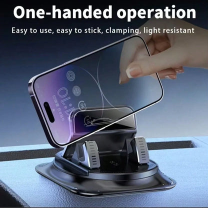 1pc 360° Rotating Car Phone Holder, Made Of ABS With Silicone Anti-Slip Pad, Compatible With Dashboard, Suitable For Car, Office, Home Use, Dashboard Rotating Navigation Phone Holder, Rotating Bracket