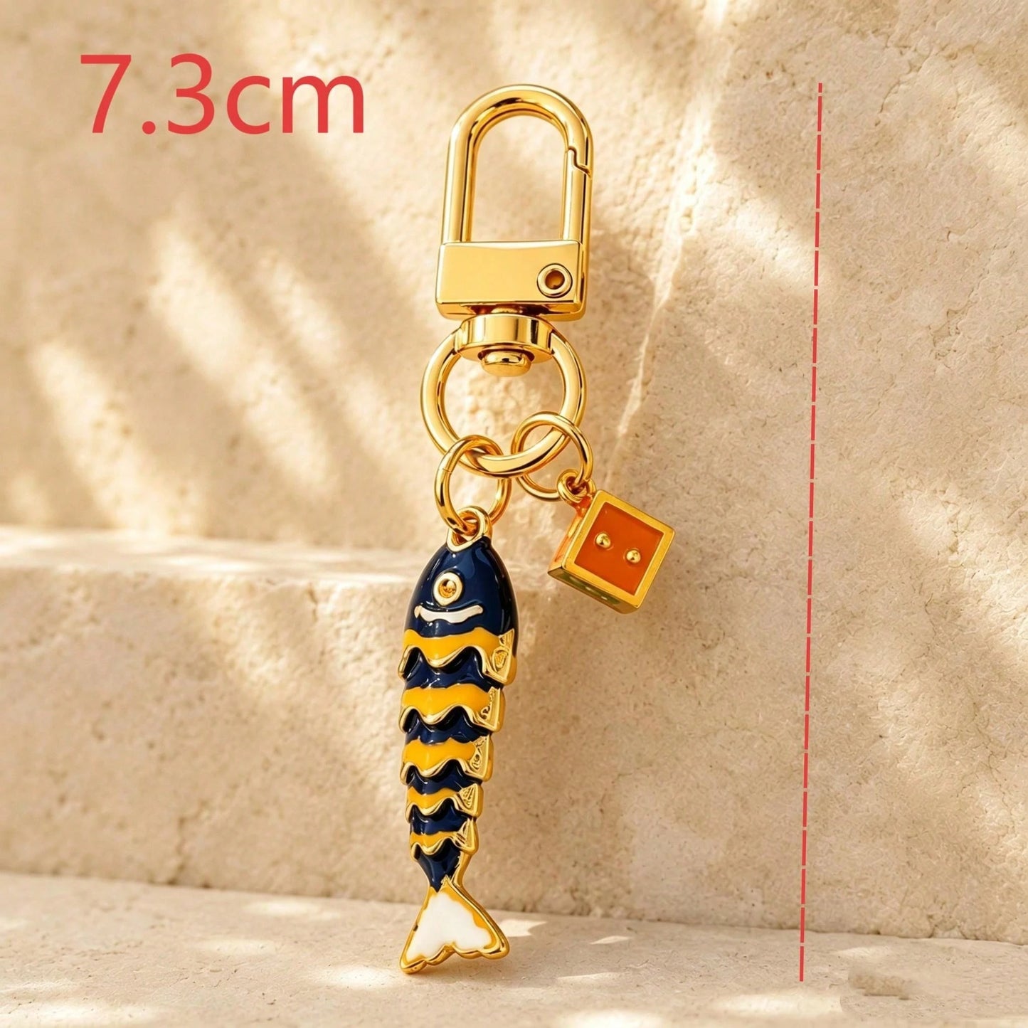 1pc/3pcs Unisex Lucky Koi Fish Pendant Multi-Sided Multi-Color Dice Accessory Keychain Creative Backpack Charm Bag Key Hanger