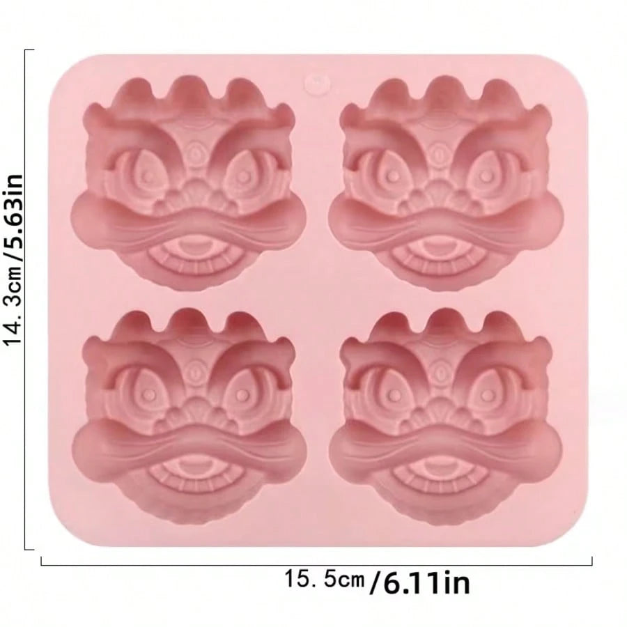 1PC 4-Hole Silicone Soap Mold, Including Elephant, Hedgehog, Hippopotamus, And Snail Shapes, Suitable For Gypsum, Clay, And Epoxy Resin, Cute 3D Animal Design, DIY Handmade Soap Mold, Suitable For Dai