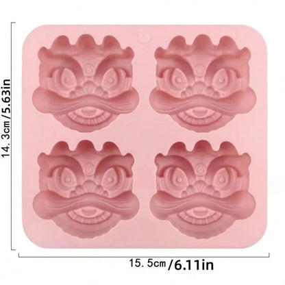 1PC 4-Hole Silicone Soap Mold, Including Elephant, Hedgehog, Hippopotamus, And Snail Shapes, Suitable For Gypsum, Clay, And Epoxy Resin, Cute 3D Animal Design, DIY Handmade Soap Mold, Suitable For Dai