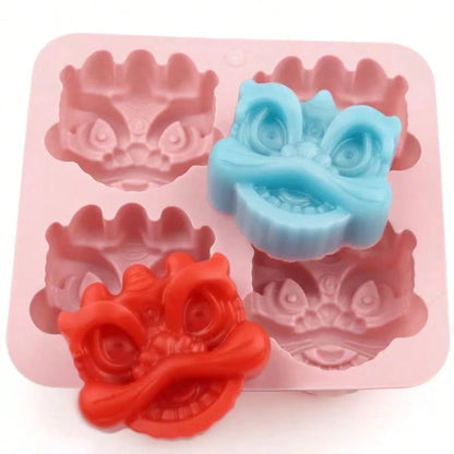 1PC 4-Hole Silicone Soap Mold, Including Elephant, Hedgehog, Hippopotamus, And Snail Shapes, Suitable For Gypsum, Clay, And Epoxy Resin, Cute 3D Animal Design, DIY Handmade Soap Mold, Suitable For Dai