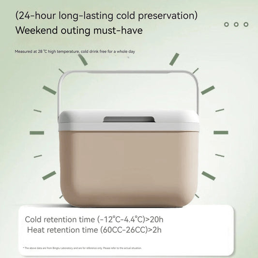 1Pc 5 Liter Insulated Cooler For Outdoor Camping, Small Ice Chest Keeps Contents Cool For 24H & 5-8H Warm, Heavy-Duty Portable Insulated Cooler For Drink, Beverage, Camping, Fishing, Beach