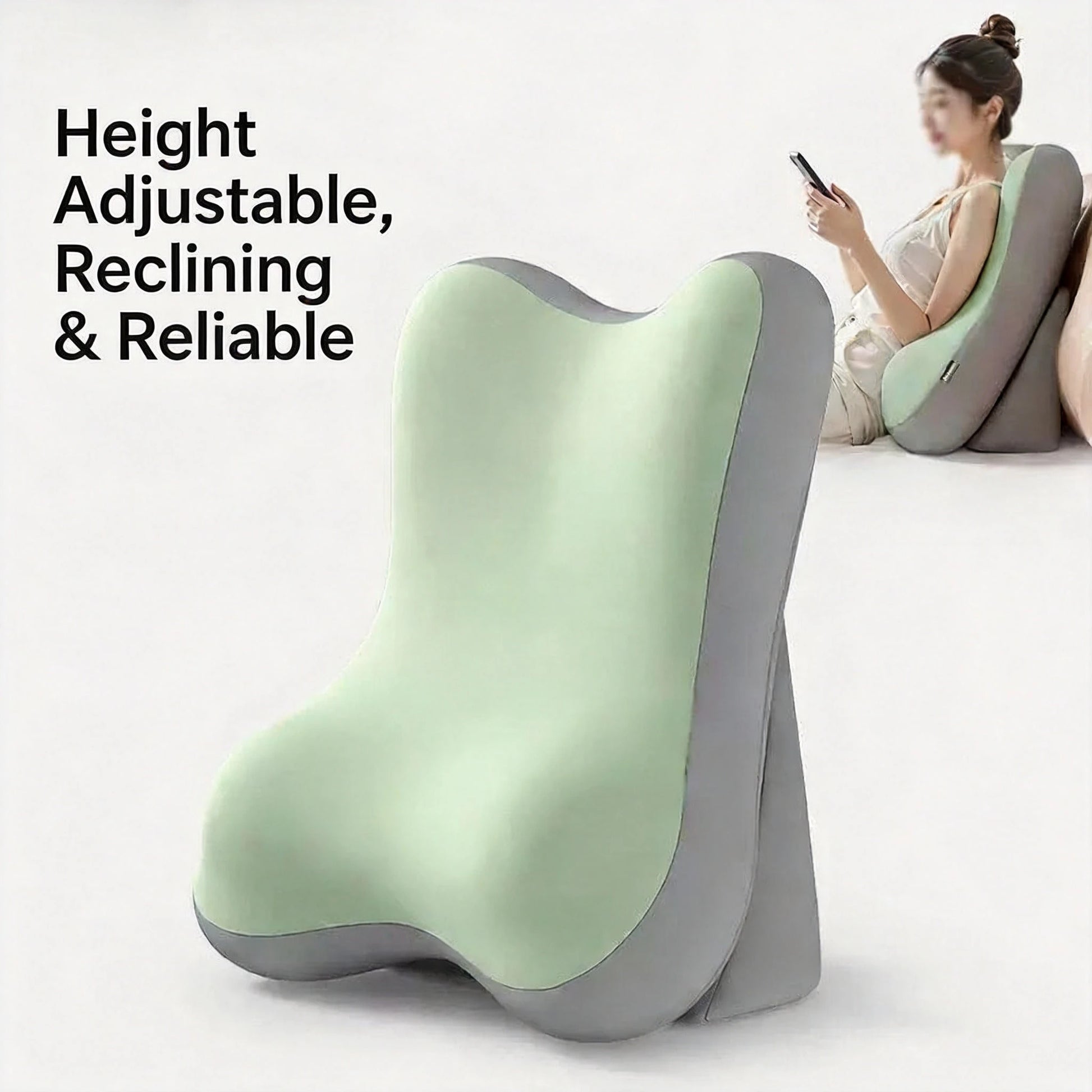 1pc Adjustable & Detachable Ergonomic Memory Foam Wedge Pillow, Inclined Leg Support Cushion, Multi-Functional Backrest Pillow, Suitable For Bed, Sofa, Reading, Travel, Bedroom