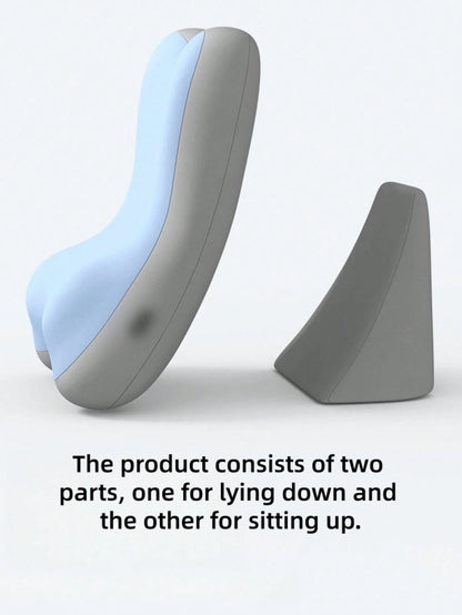 1pc Adjustable & Detachable Ergonomic Memory Foam Wedge Pillow, Inclined Leg Support Cushion, Multi-Functional Backrest Pillow, Suitable For Bed, Sofa, Reading, Travel, Bedroom
