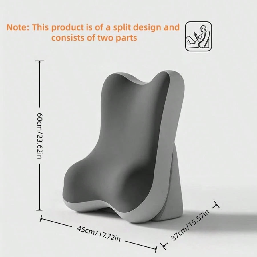 1pc Adjustable & Detachable Ergonomic Memory Foam Wedge Pillow, Inclined Leg Support Cushion, Multi-Functional Backrest Pillow, Suitable For Bed, Sofa, Reading, Travel, Bedroom