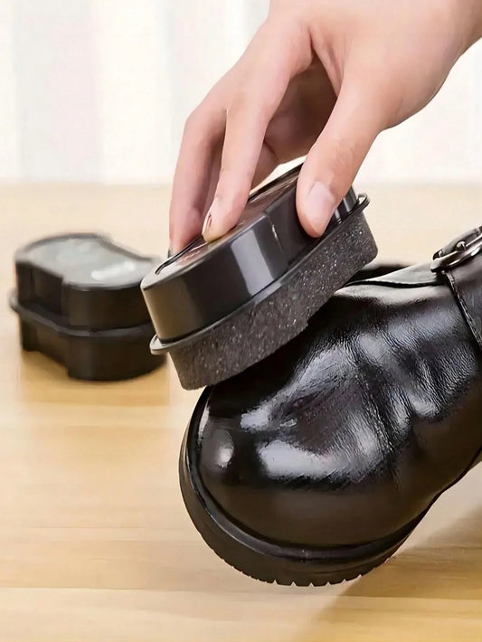 1pc All-in-one Shoe Shine Sponge, Suitable For Cleaning, Maintenance Of Leather Shoes And Bags