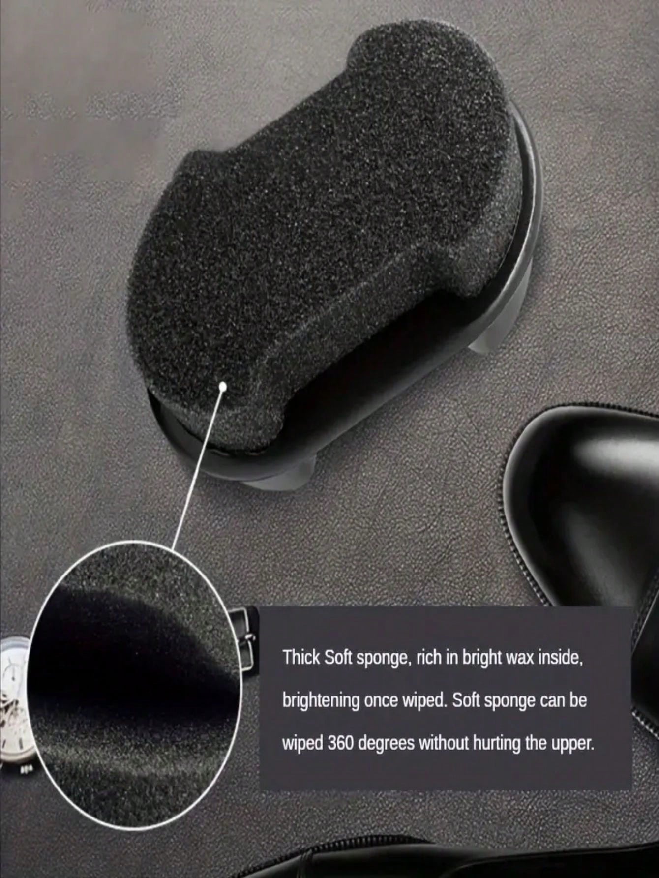 1pc All-in-one Shoe Shine Sponge, Suitable For Cleaning, Maintenance Of Leather Shoes And Bags