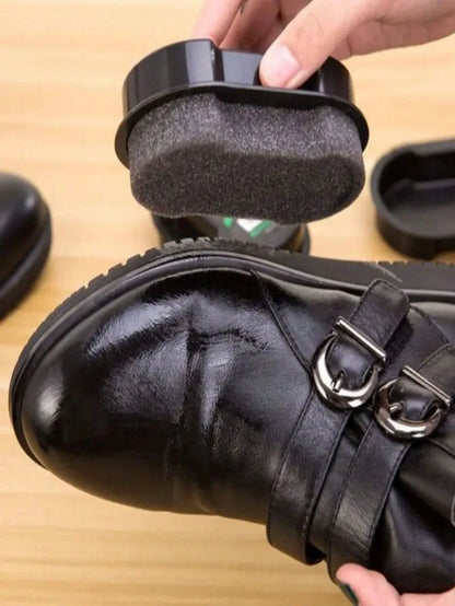 1pc All-in-one Shoe Shine Sponge, Suitable For Cleaning, Maintenance Of Leather Shoes And Bags