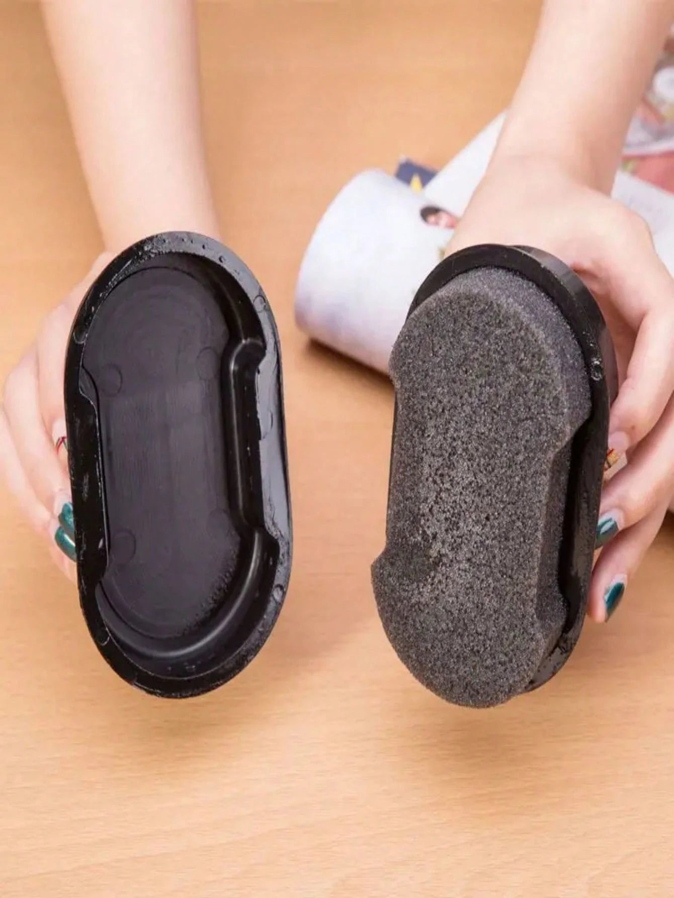 1pc All-in-one Shoe Shine Sponge, Suitable For Cleaning, Maintenance Of Leather Shoes And Bags