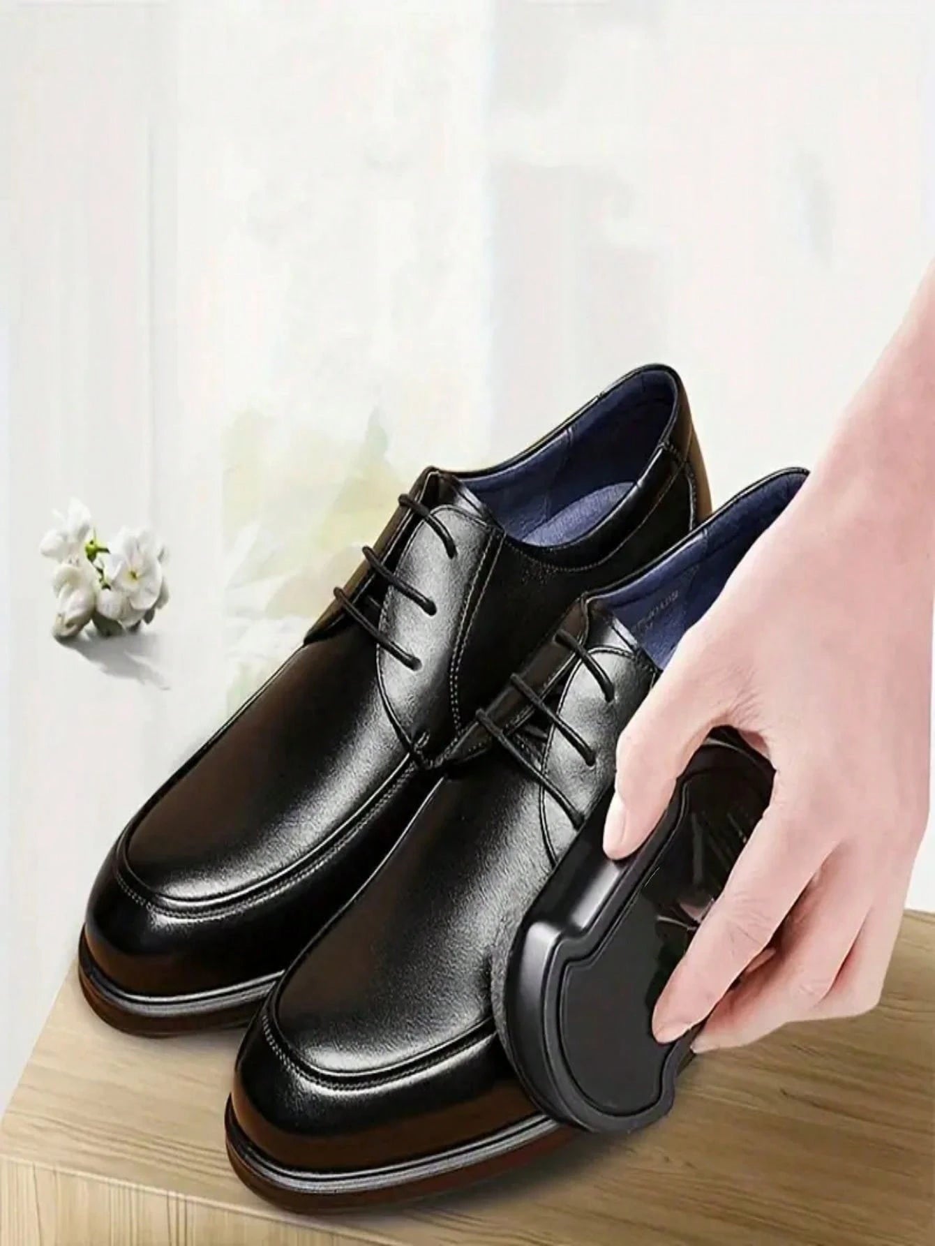 1pc All-in-one Shoe Shine Sponge, Suitable For Cleaning, Maintenance Of Leather Shoes And Bags