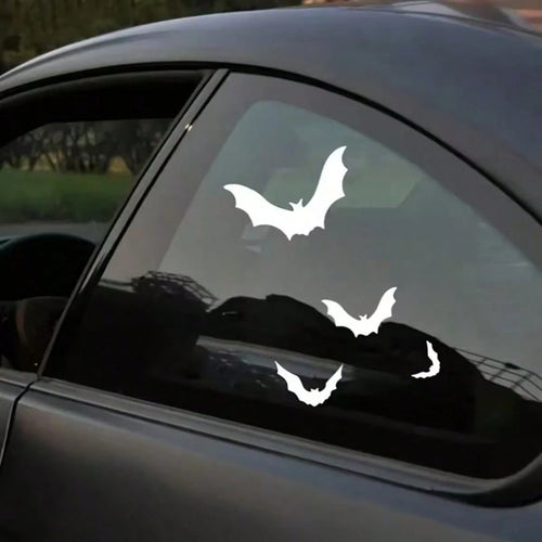 1pc AOLIN Halloween Sticker, Black/White/Rainbow Color Optional, Waterproof Vinyl Material, Eerie Gothic Style Decoration, Easy To Apply, Covers Scratches, Universal For Car, SUV, Truck Windows, Hallo