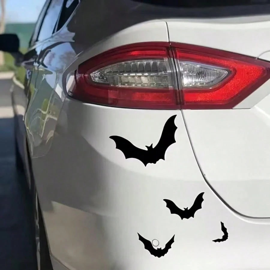 1pc AOLIN Halloween Sticker, Black/White/Rainbow Color Optional, Waterproof Vinyl Material, Eerie Gothic Style Decoration, Easy To Apply, Covers Scratches, Universal For Car, SUV, Truck Windows, Hallo