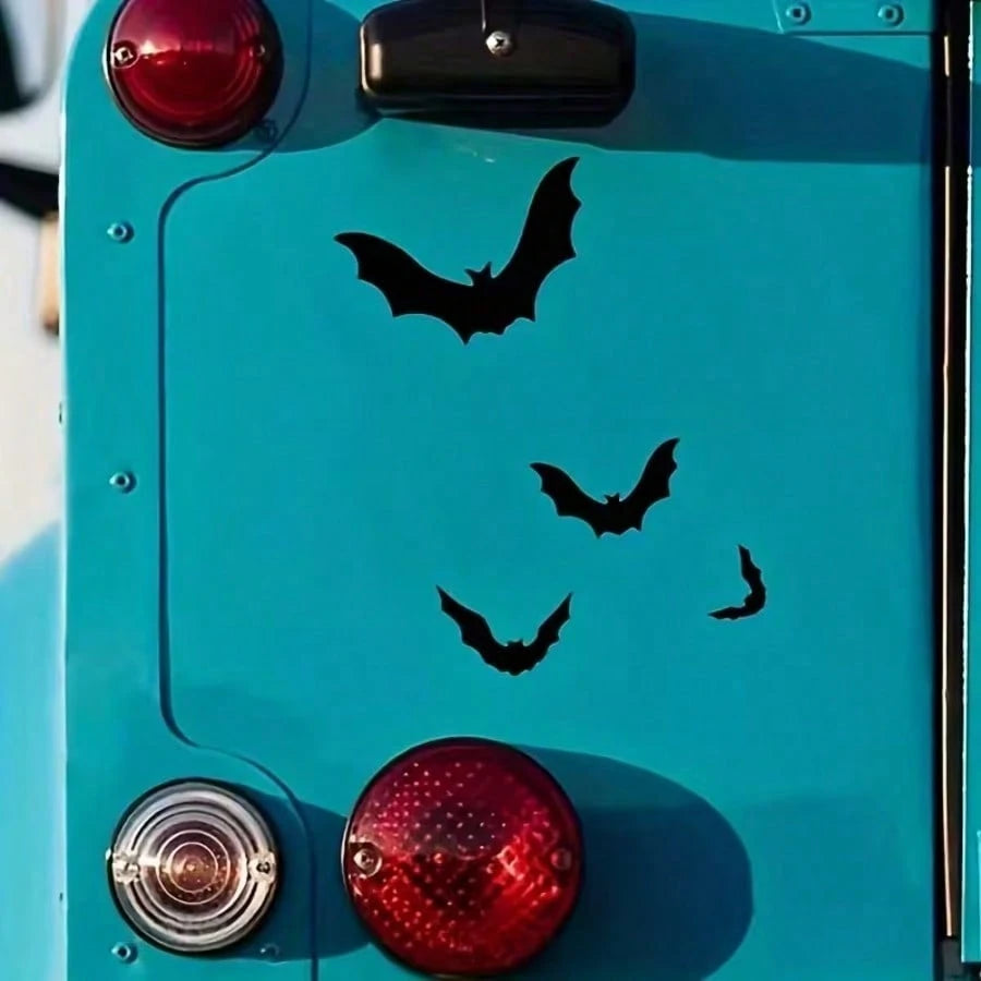 1pc AOLIN Halloween Sticker, Black/White/Rainbow Color Optional, Waterproof Vinyl Material, Eerie Gothic Style Decoration, Easy To Apply, Covers Scratches, Universal For Car, SUV, Truck Windows, Hallo