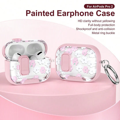 1pc Applicable Apple AirPodsPro 3 Case Bluetooth Headset Protective Cover Compatible With AirPodsPro 2/AirPods4 Multi-Functional Lock Switch Bluetooth Headset Protective Case