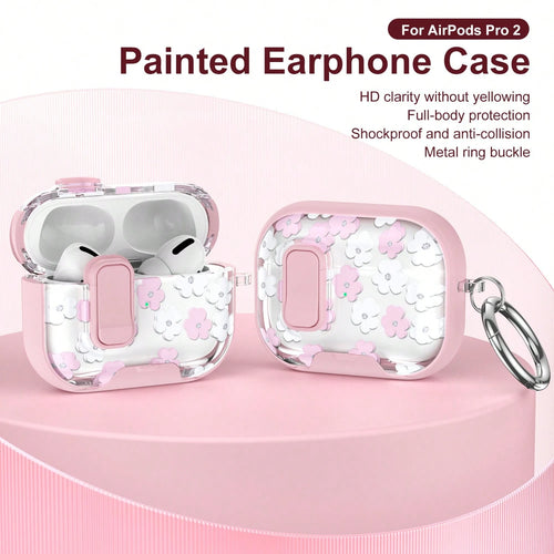 1pc Applicable Apple AirPodsPro 3 Case Bluetooth Headset Protective Cover Compatible With AirPodsPro 2/AirPods4 Multi-Functional Lock Switch Bluetooth Headset Protective Case